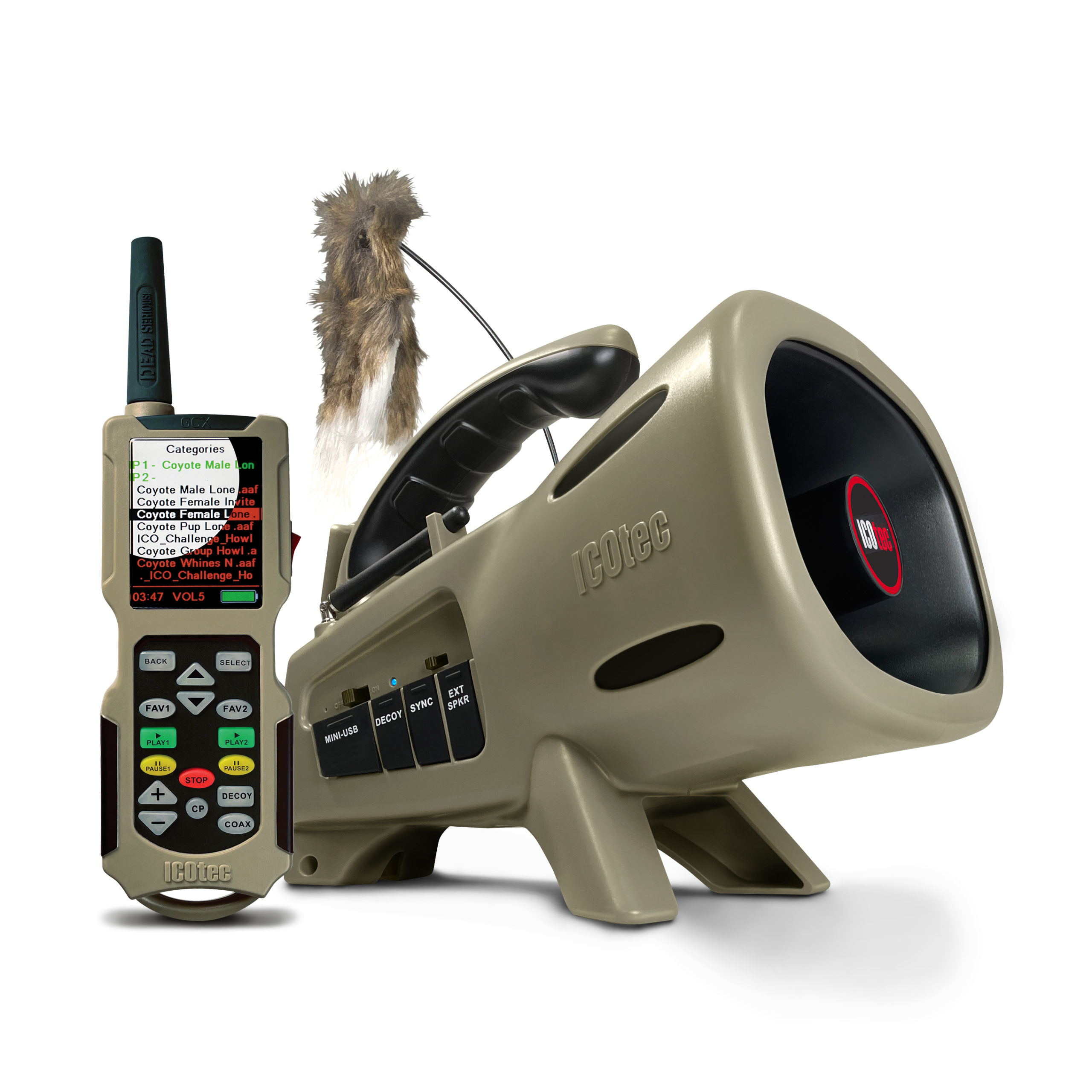 Chematoare electronica profesionala ICOtec Outlaw Pro, Bluetooth, telecomanda, sunete HD pentru vanatoare pradatori