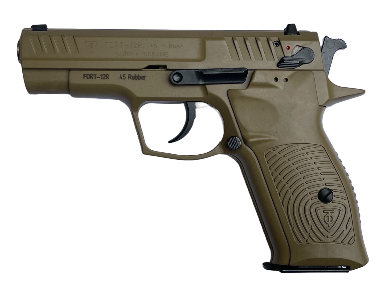 Pistol cu bile de cauciuc FORT 12R Full Coyote - cal. .45 Rubber